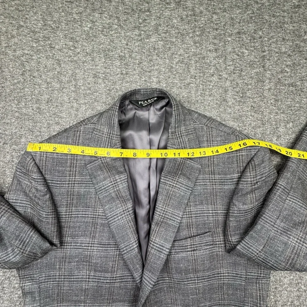 Jos. A. Bank Men's Gray Linen Silk Wool Tailored Fit Blazer Sport Jacket 39R